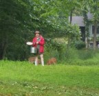 Feeding deer 8-19-18 (Cheryl)